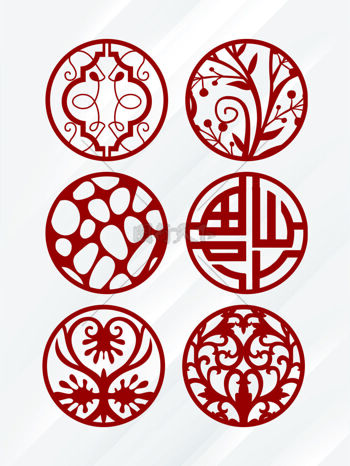 花邊 中國風  圓形花紋圖片 