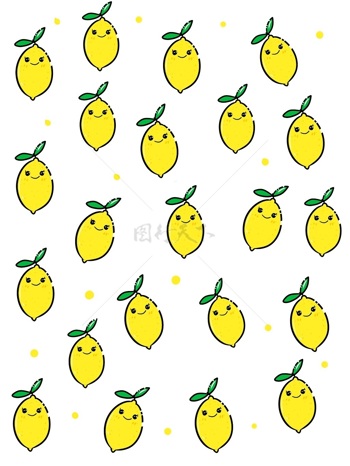 植物花纹 可爱的柠檬