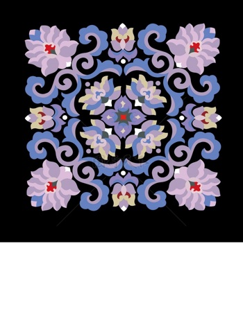 传统 欧式俄式 方形图案背景贴图 十字撞色繁华 紫蓝系列
