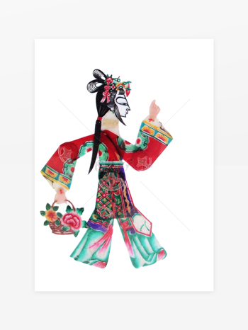 国粹皮影戏优雅的传统仕女